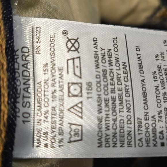 NWT. OLD NAVY MID-RISE SUPER SKINNY REGULAR. SIZE 10. DARK WASH. - Picture 6 of 10